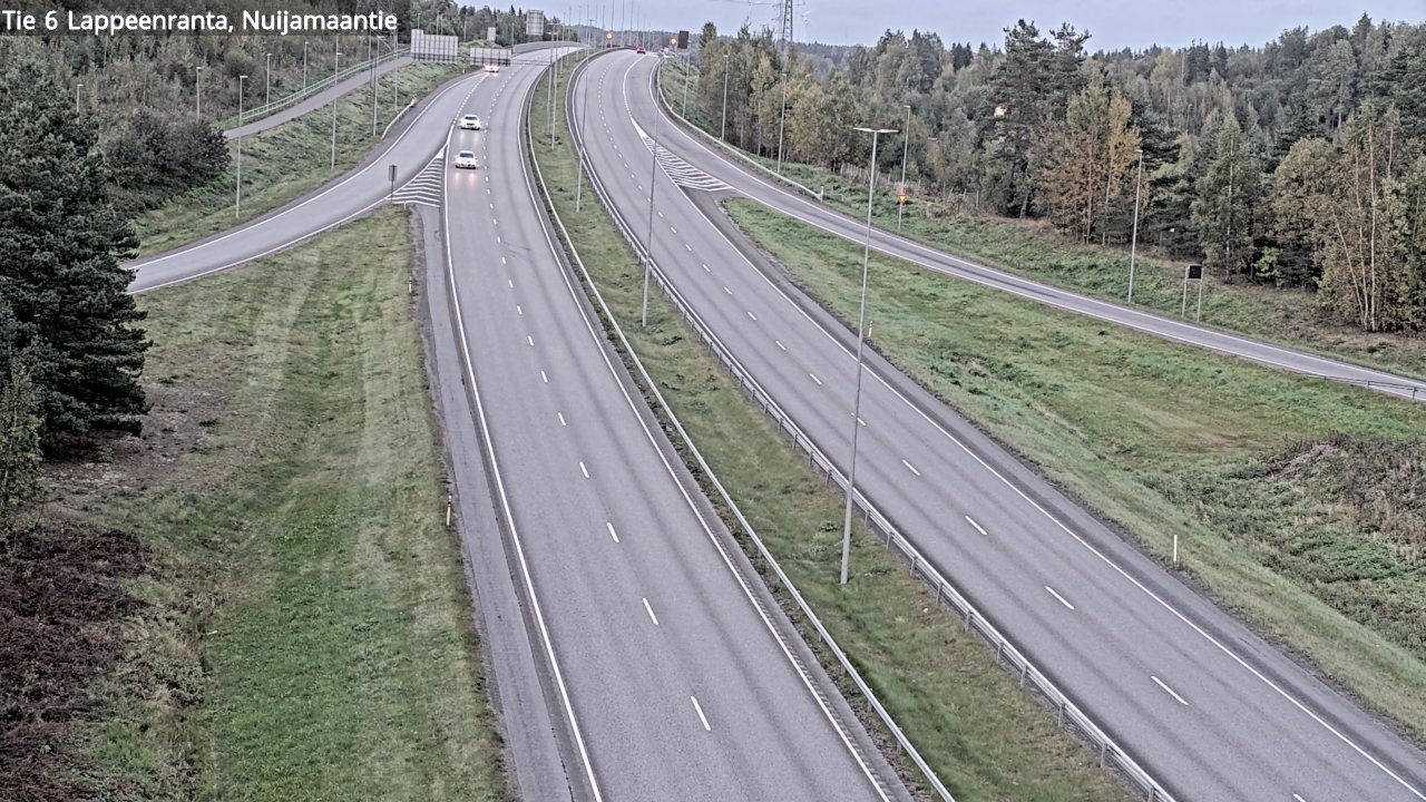 Weather Camera Image Road 6 Lappeenranta, Nuijamaantie, Lappeenranta, Etelä-Karjala