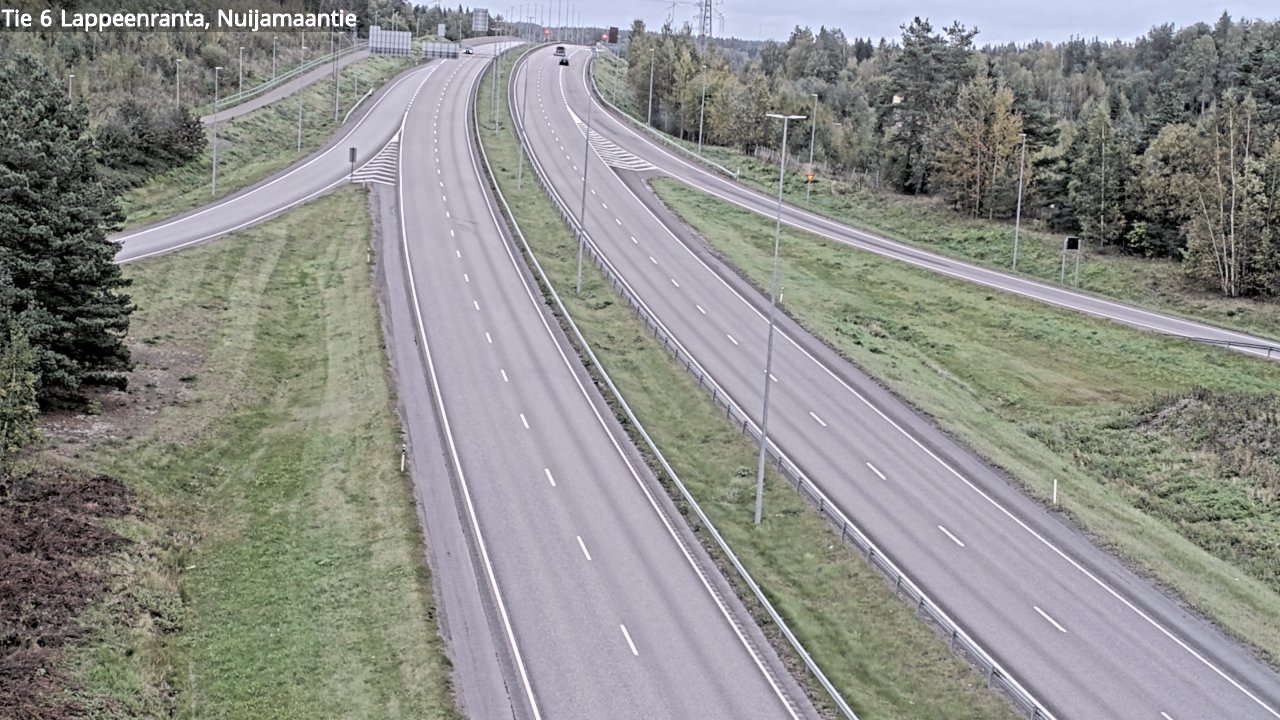 Weather Camera Image Road 6 Lappeenranta, Nuijamaantie, Lappeenranta, Etelä-Karjala