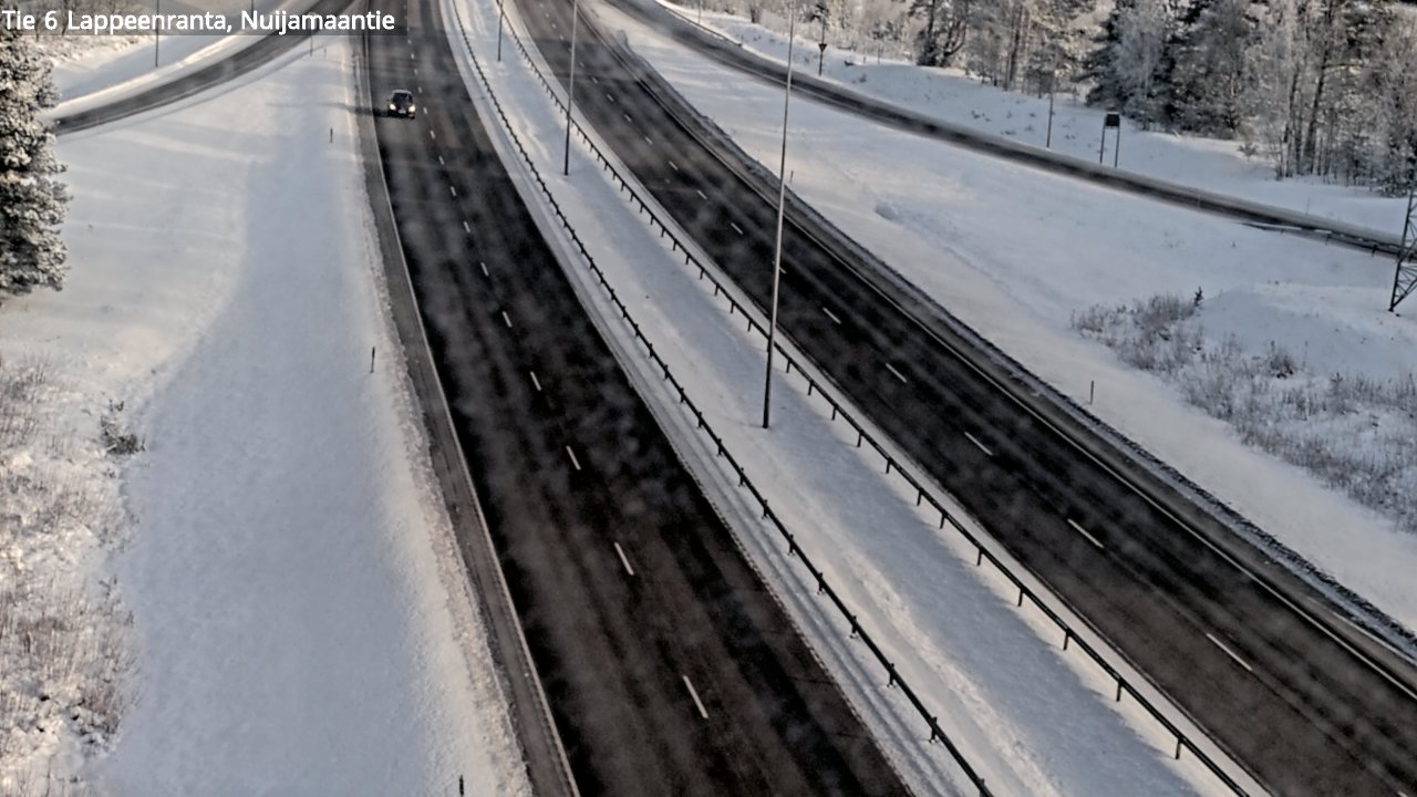 Weather Camera Image Väg 6 Villmanstrand, Nuijamaantie, Lappeenranta, Etelä-Karjala