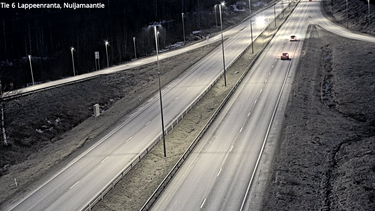 Weather Camera Image Road 6 Lappeenranta, Nuijamaantie, Lappeenranta, Etelä-Karjala