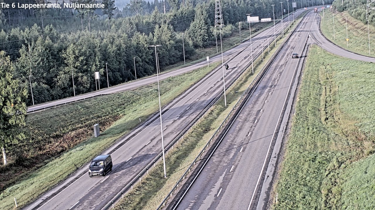 Weather Camera Image Road 6 Lappeenranta, Nuijamaantie, Lappeenranta, Etelä-Karjala