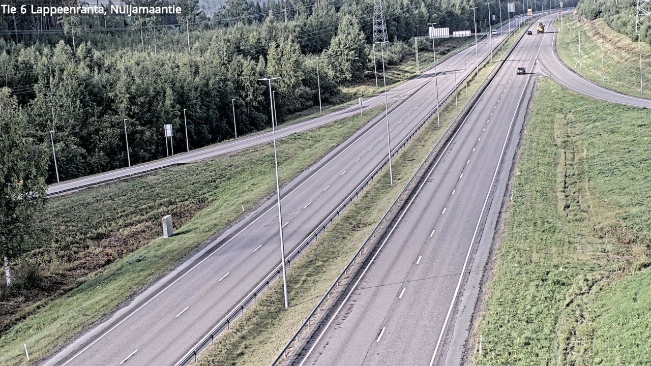 Weather Camera Image Road 6 Lappeenranta, Nuijamaantie, Lappeenranta, Etelä-Karjala