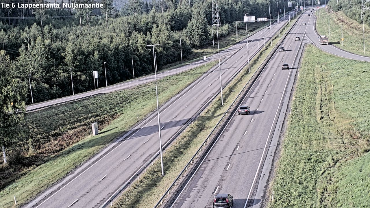 Weather Camera Image Road 6 Lappeenranta, Nuijamaantie, Lappeenranta, Etelä-Karjala
