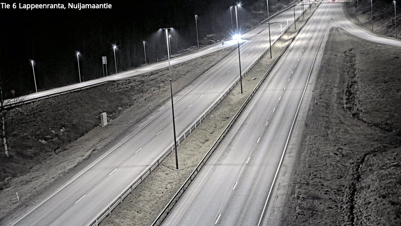 Weather Camera Image Road 6 Lappeenranta, Nuijamaantie, Lappeenranta, Etelä-Karjala