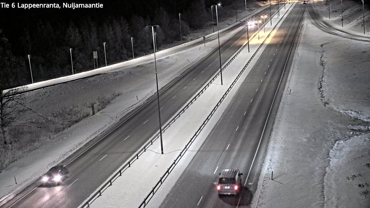 Weather Camera Image Väg 6 Villmanstrand, Nuijamaantie, Lappeenranta, Etelä-Karjala