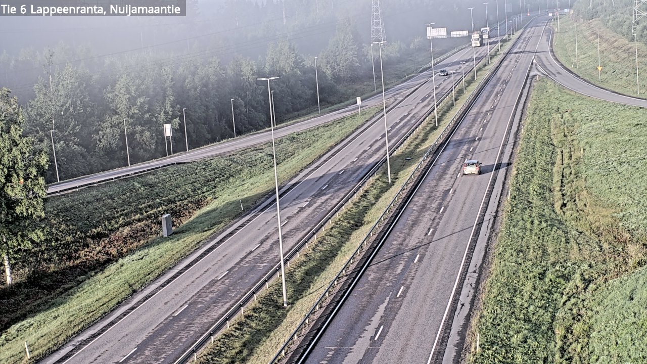 Weather Camera Image Road 6 Lappeenranta, Nuijamaantie, Lappeenranta, Etelä-Karjala
