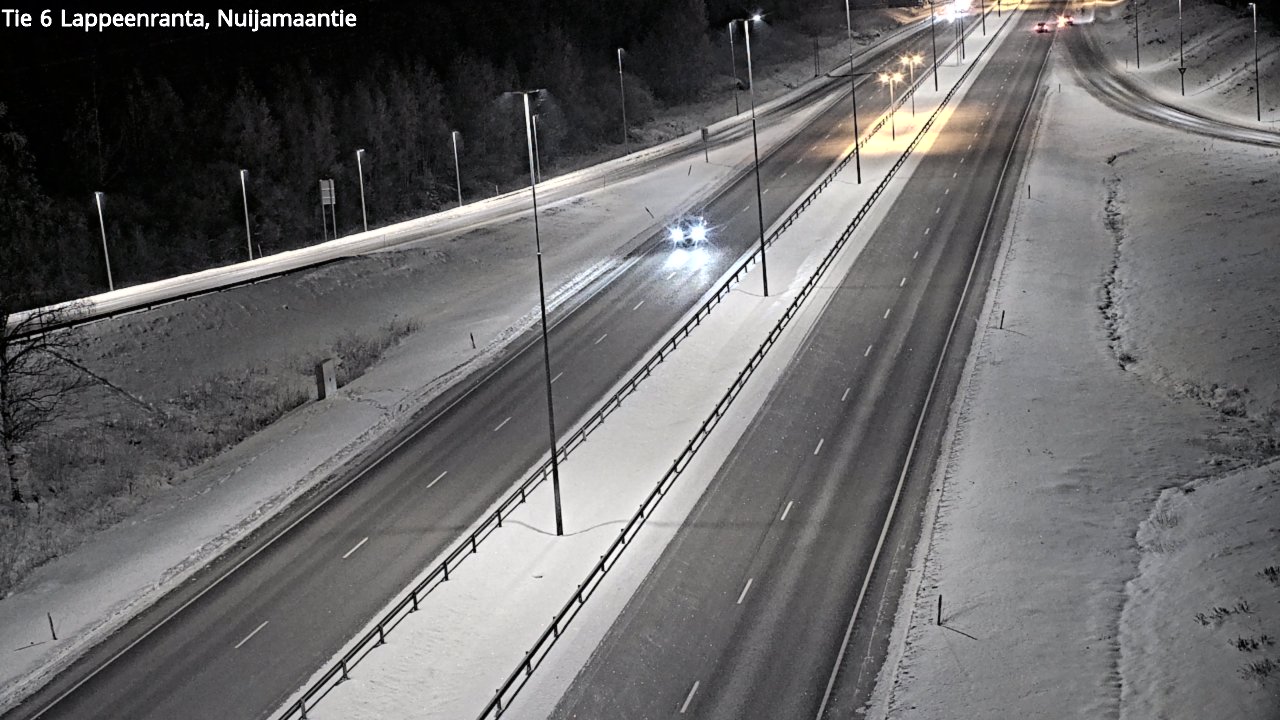 Weather Camera Image Väg 6 Villmanstrand, Nuijamaantie, Lappeenranta, Etelä-Karjala
