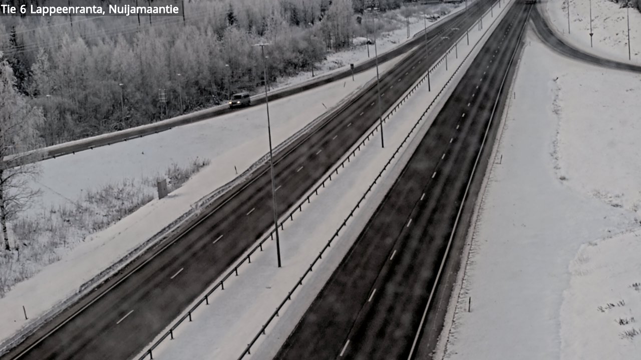 Weather Camera Image Road 6 Lappeenranta, Nuijamaantie, Lappeenranta, Etelä-Karjala