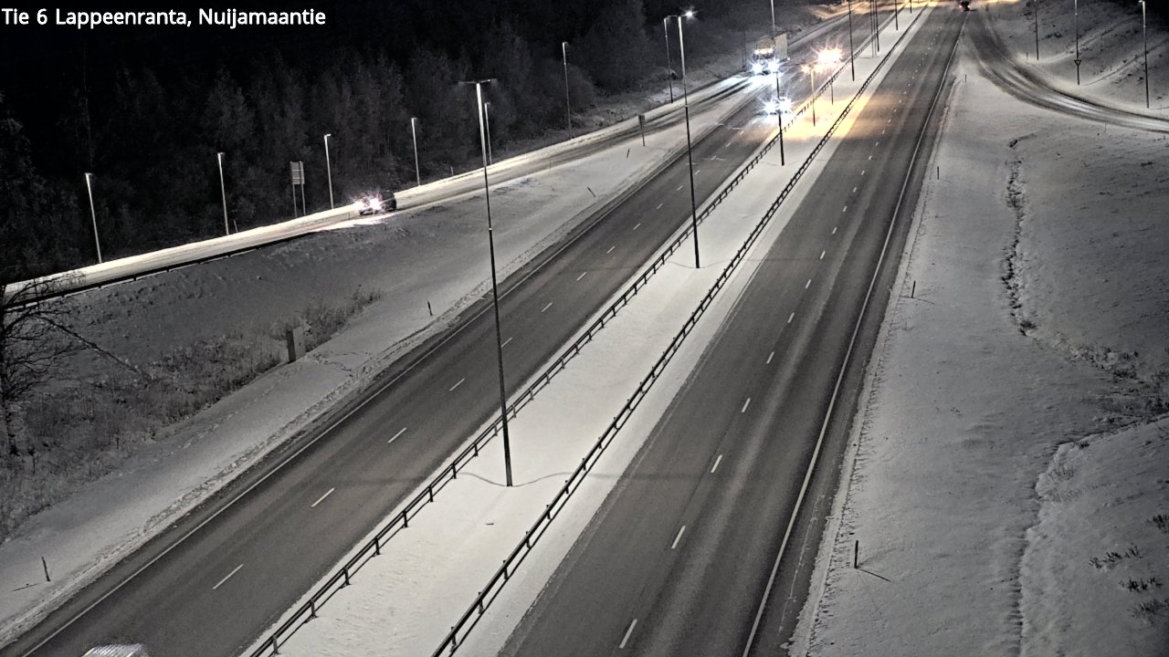 Weather Camera Image Väg 6 Villmanstrand, Nuijamaantie, Lappeenranta, Etelä-Karjala