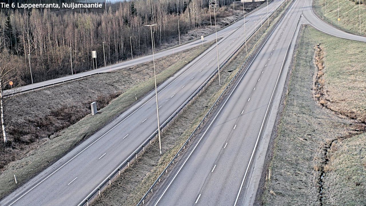 Weather Camera Image Road 6 Lappeenranta, Nuijamaantie, Lappeenranta, Etelä-Karjala