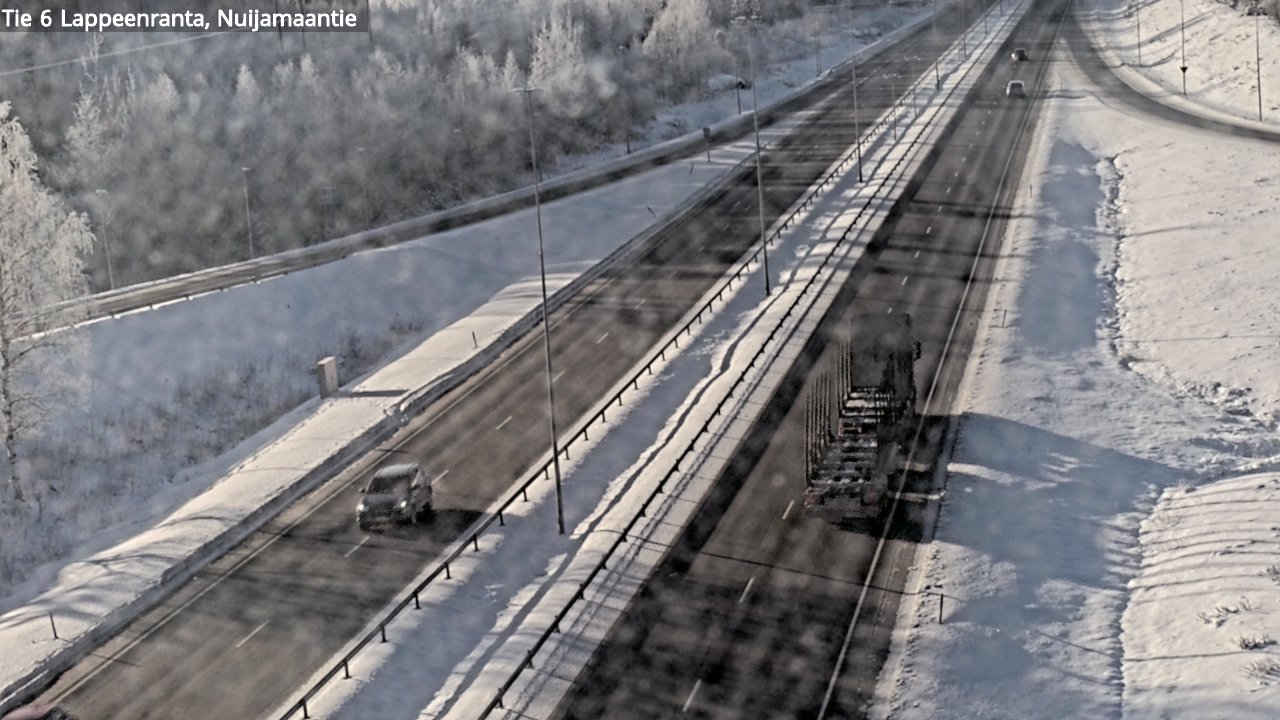 Weather Camera Image Road 6 Lappeenranta, Nuijamaantie, Lappeenranta, Etelä-Karjala