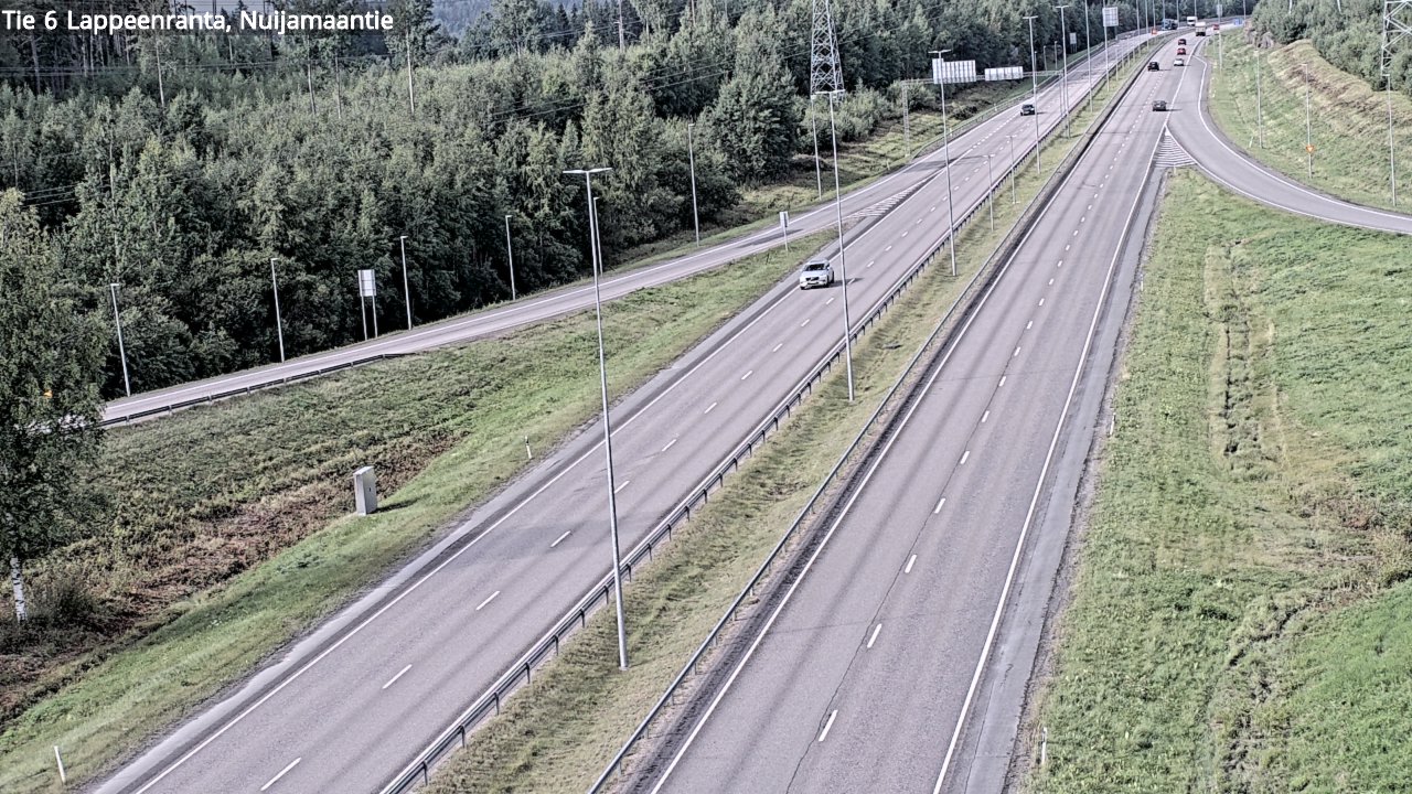 Weather Camera Image Road 6 Lappeenranta, Nuijamaantie, Lappeenranta, Etelä-Karjala