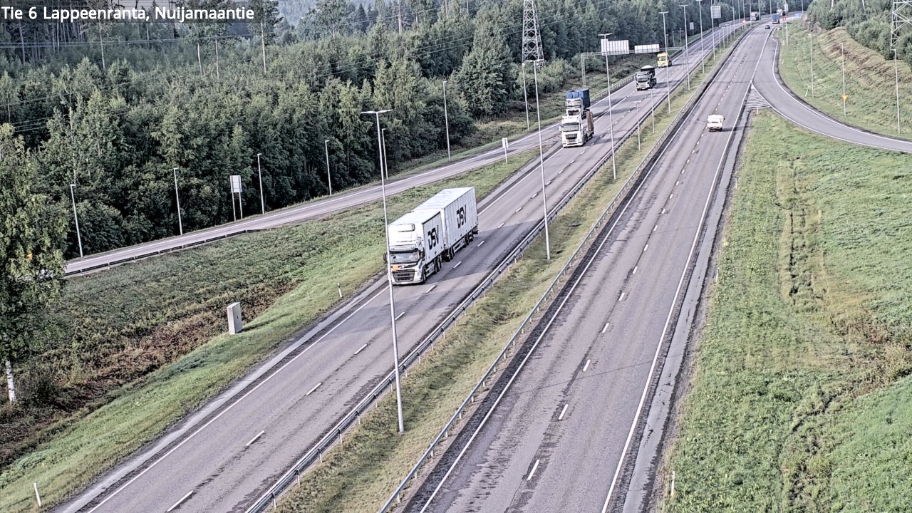 Weather Camera Image Road 6 Lappeenranta, Nuijamaantie, Lappeenranta, Etelä-Karjala