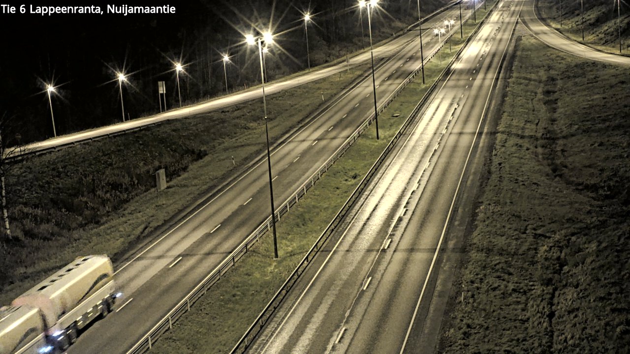 Weather Camera Image Väg 6 Villmanstrand, Nuijamaantie, Lappeenranta, Etelä-Karjala