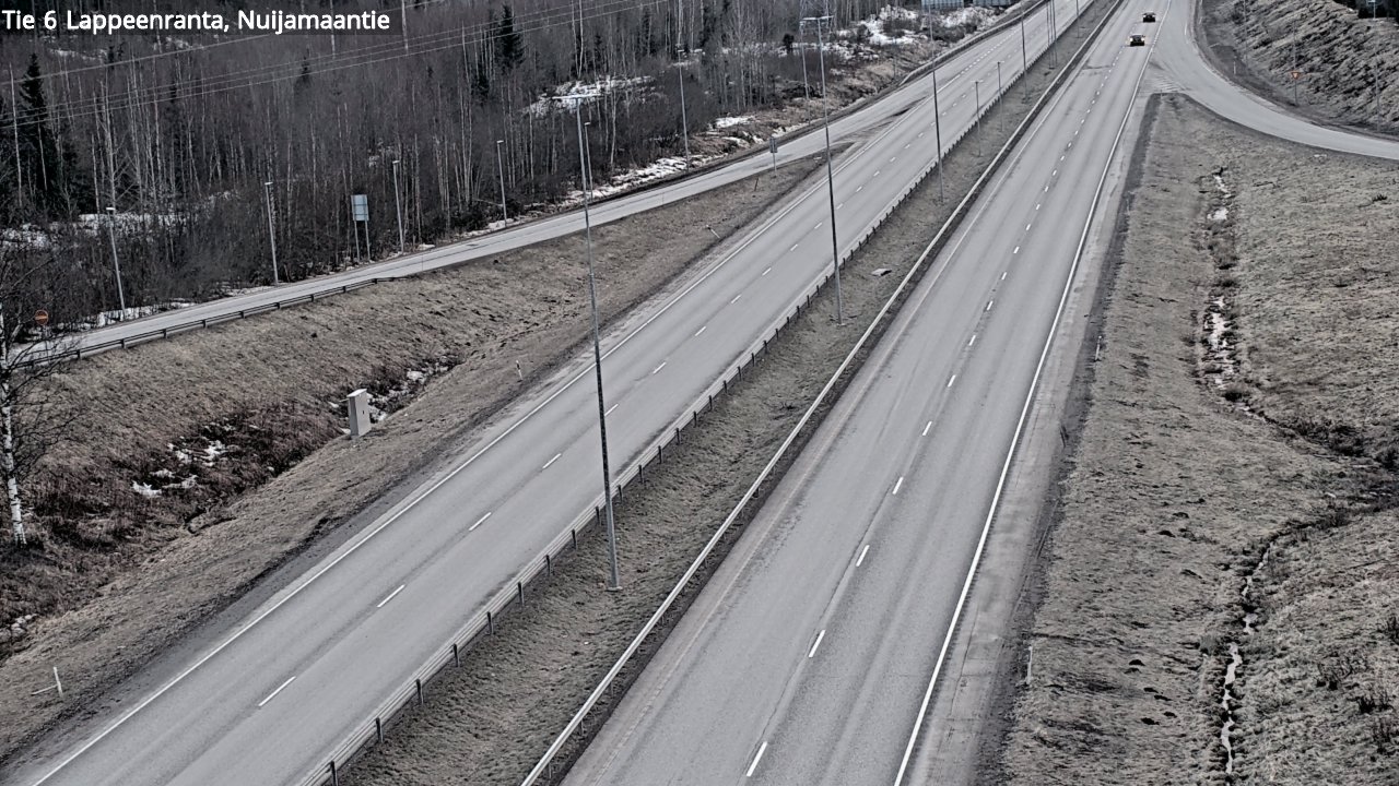 Weather Camera Image Road 6 Lappeenranta, Nuijamaantie, Lappeenranta, Etelä-Karjala