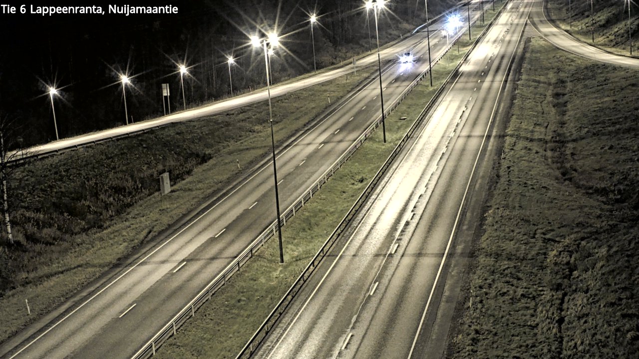 Weather Camera Image Väg 6 Villmanstrand, Nuijamaantie, Lappeenranta, Etelä-Karjala