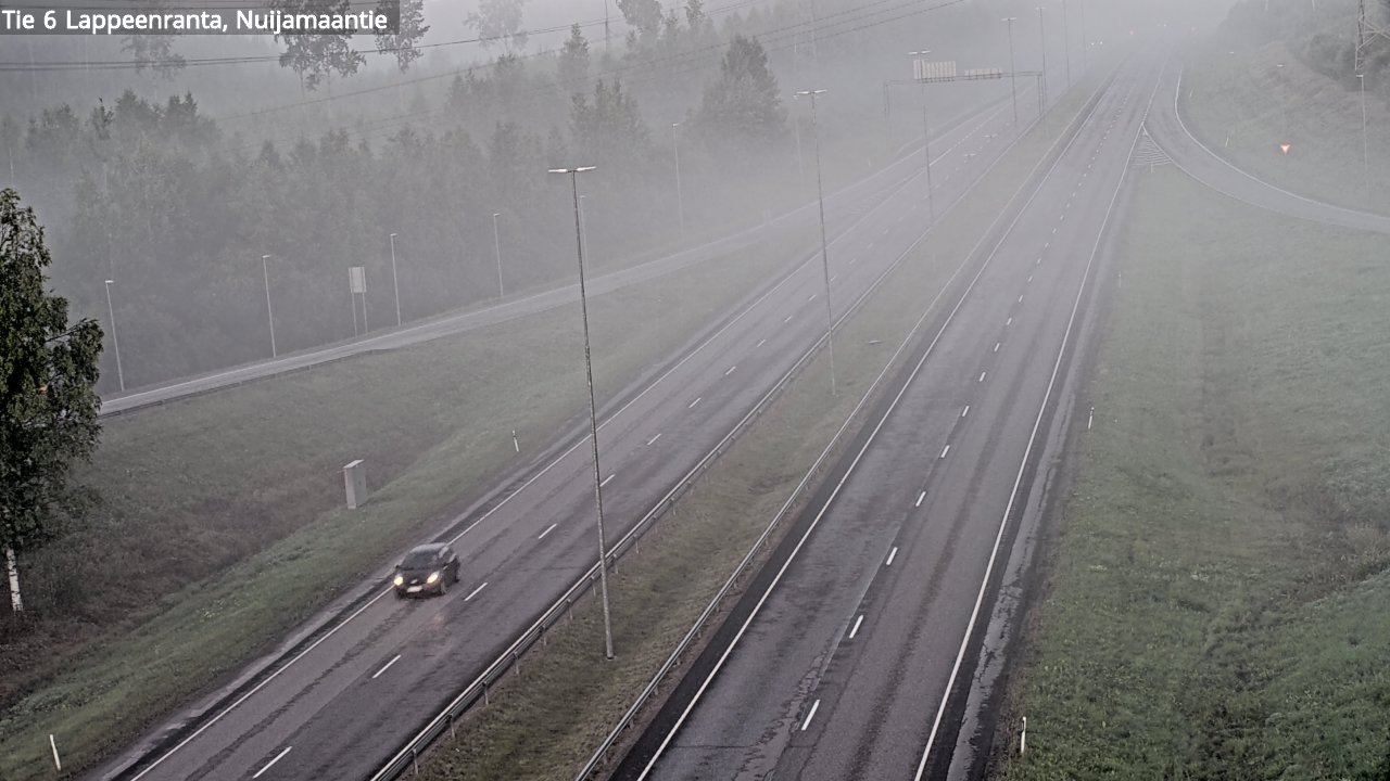 Weather Camera Image Road 6 Lappeenranta, Nuijamaantie, Lappeenranta, Etelä-Karjala