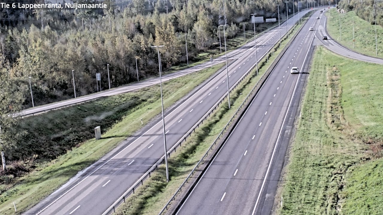 Weather Camera Image Road 6 Lappeenranta, Nuijamaantie, Lappeenranta, Etelä-Karjala