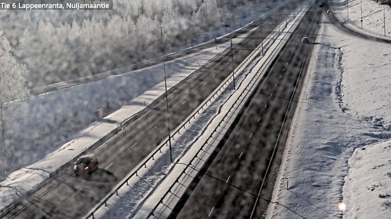 Weather Camera Image Road 6 Lappeenranta, Nuijamaantie, Lappeenranta, Etelä-Karjala