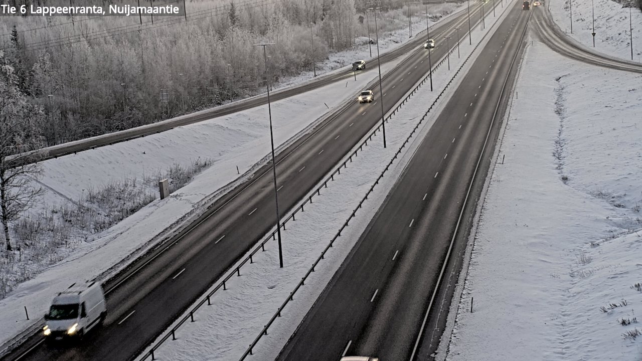 Weather Camera Image Väg 6 Villmanstrand, Nuijamaantie, Lappeenranta, Etelä-Karjala