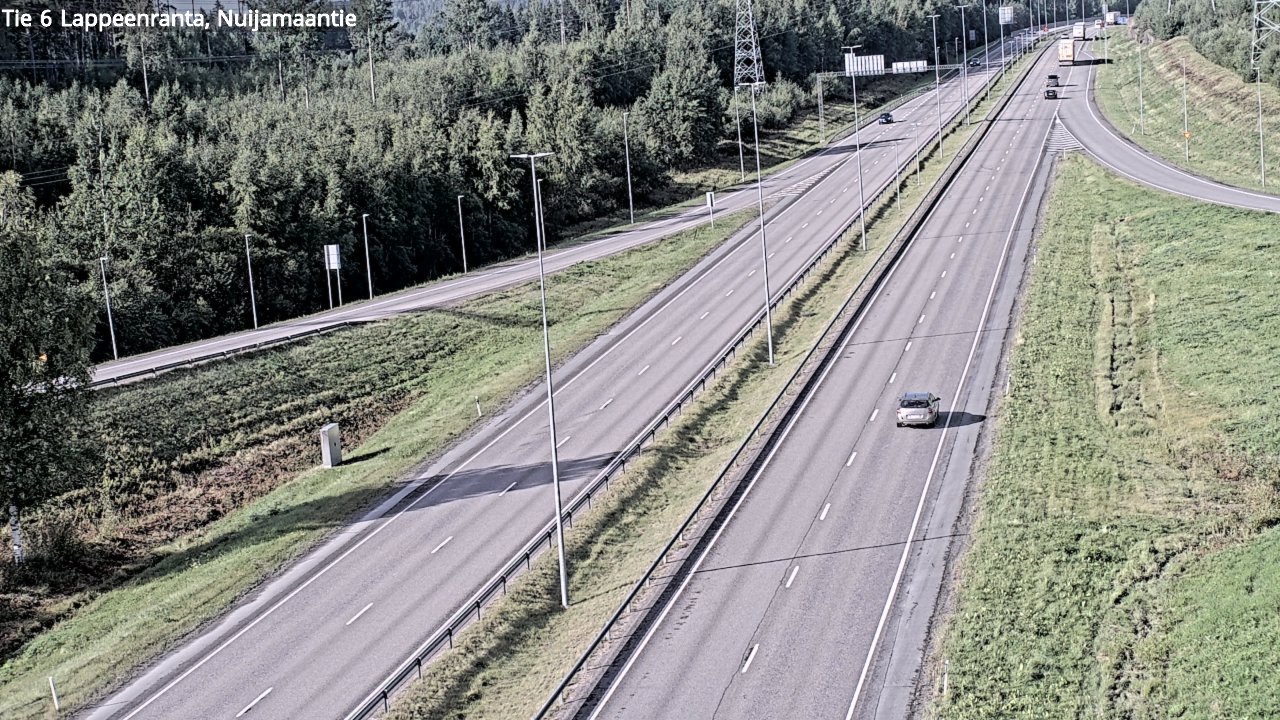 Weather Camera Image Road 6 Lappeenranta, Nuijamaantie, Lappeenranta, Etelä-Karjala