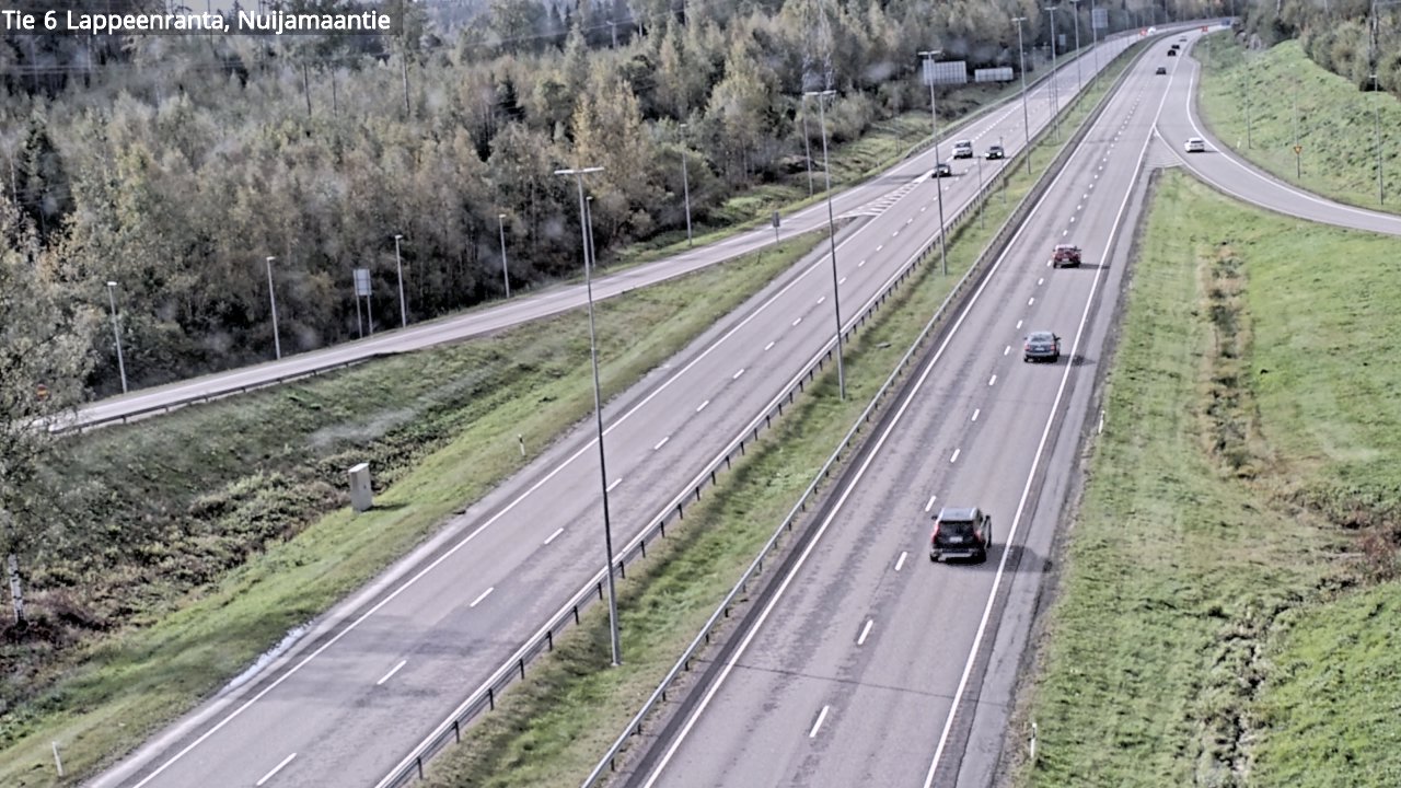 Weather Camera Image Road 6 Lappeenranta, Nuijamaantie, Lappeenranta, Etelä-Karjala