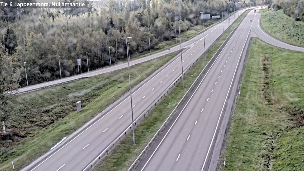 Weather Camera Image Road 6 Lappeenranta, Nuijamaantie, Lappeenranta, Etelä-Karjala
