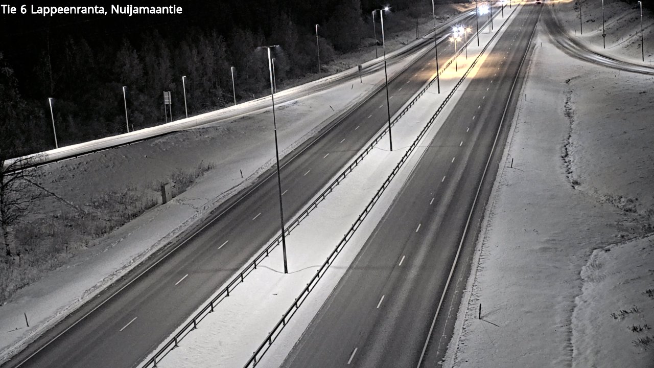 Weather Camera Image Väg 6 Villmanstrand, Nuijamaantie, Lappeenranta, Etelä-Karjala