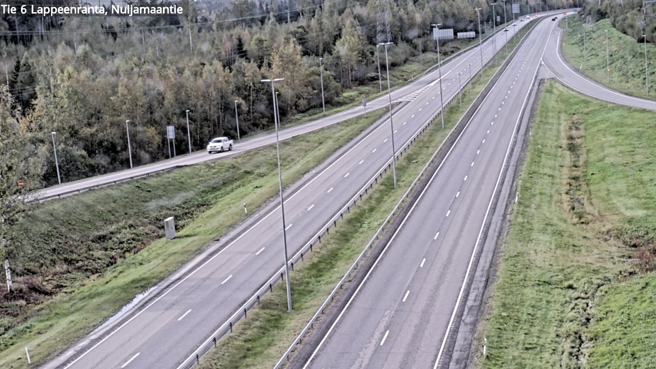 Weather Camera Image Road 6 Lappeenranta, Nuijamaantie, Lappeenranta, Etelä-Karjala