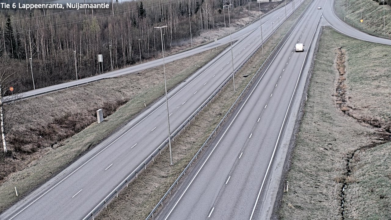 Weather Camera Image Road 6 Lappeenranta, Nuijamaantie, Lappeenranta, Etelä-Karjala