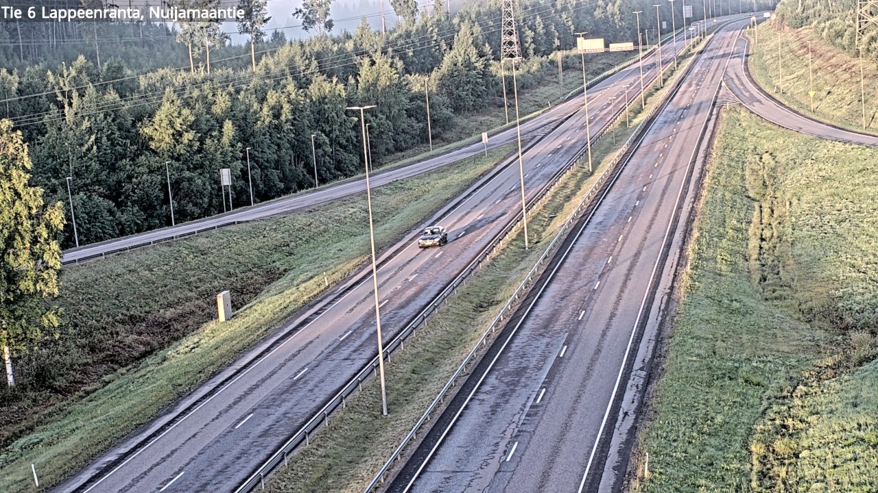 Weather Camera Image Road 6 Lappeenranta, Nuijamaantie, Lappeenranta, Etelä-Karjala