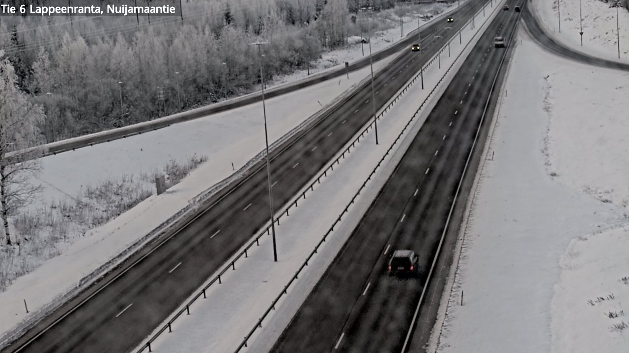Weather Camera Image Road 6 Lappeenranta, Nuijamaantie, Lappeenranta, Etelä-Karjala