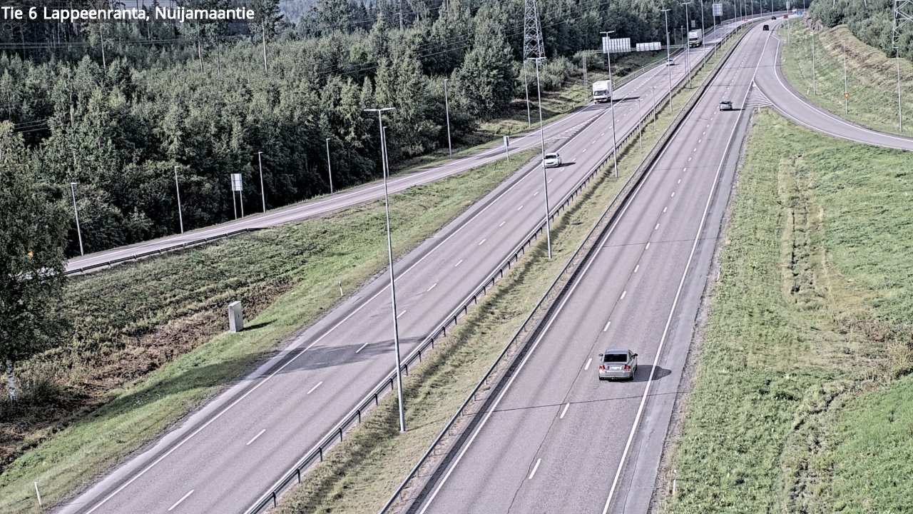 Weather Camera Image Road 6 Lappeenranta, Nuijamaantie, Lappeenranta, Etelä-Karjala