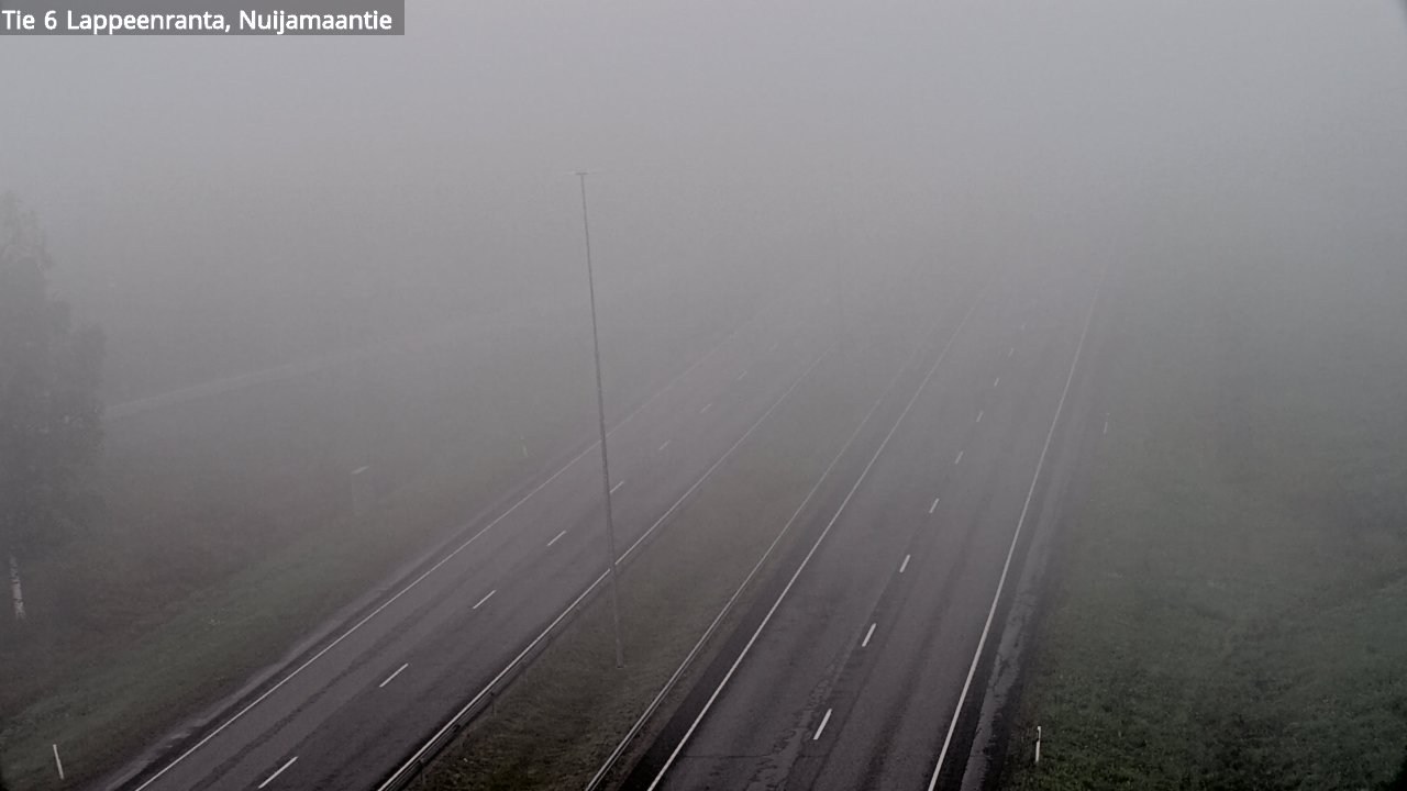 Weather Camera Image Road 6 Lappeenranta, Nuijamaantie, Lappeenranta, Etelä-Karjala