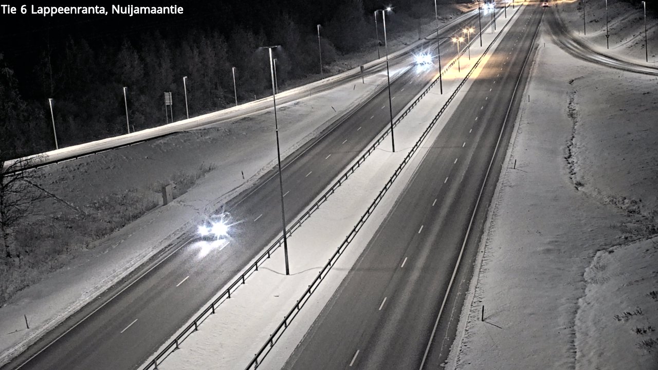 Weather Camera Image Väg 6 Villmanstrand, Nuijamaantie, Lappeenranta, Etelä-Karjala