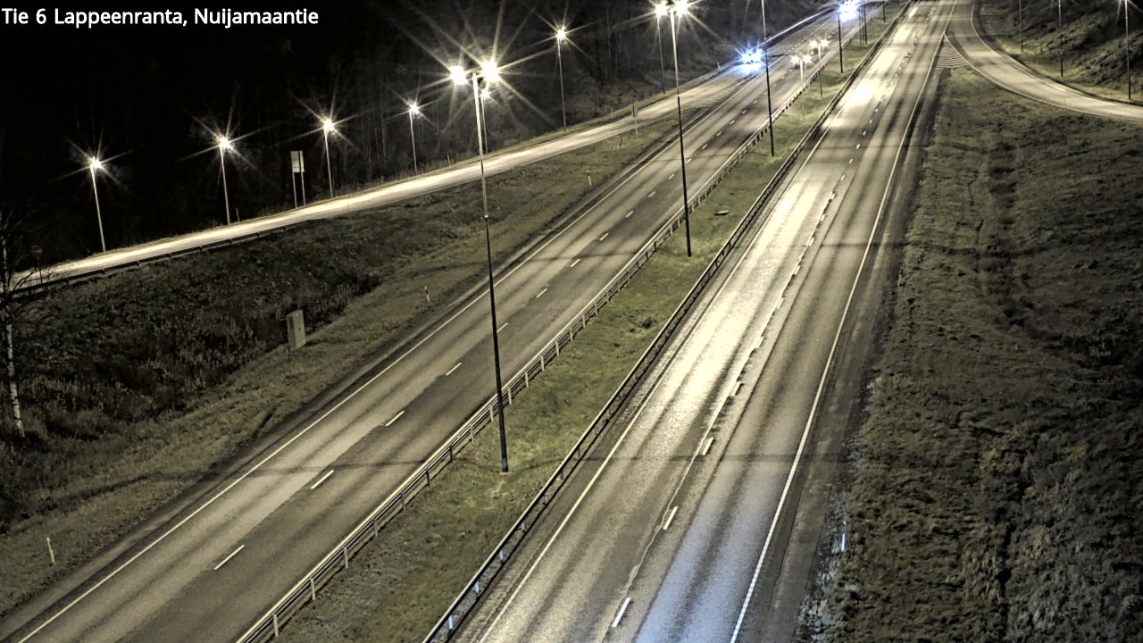 Weather Camera Image Väg 6 Villmanstrand, Nuijamaantie, Lappeenranta, Etelä-Karjala