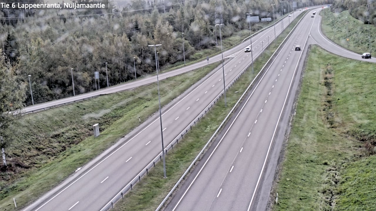 Weather Camera Image Road 6 Lappeenranta, Nuijamaantie, Lappeenranta, Etelä-Karjala