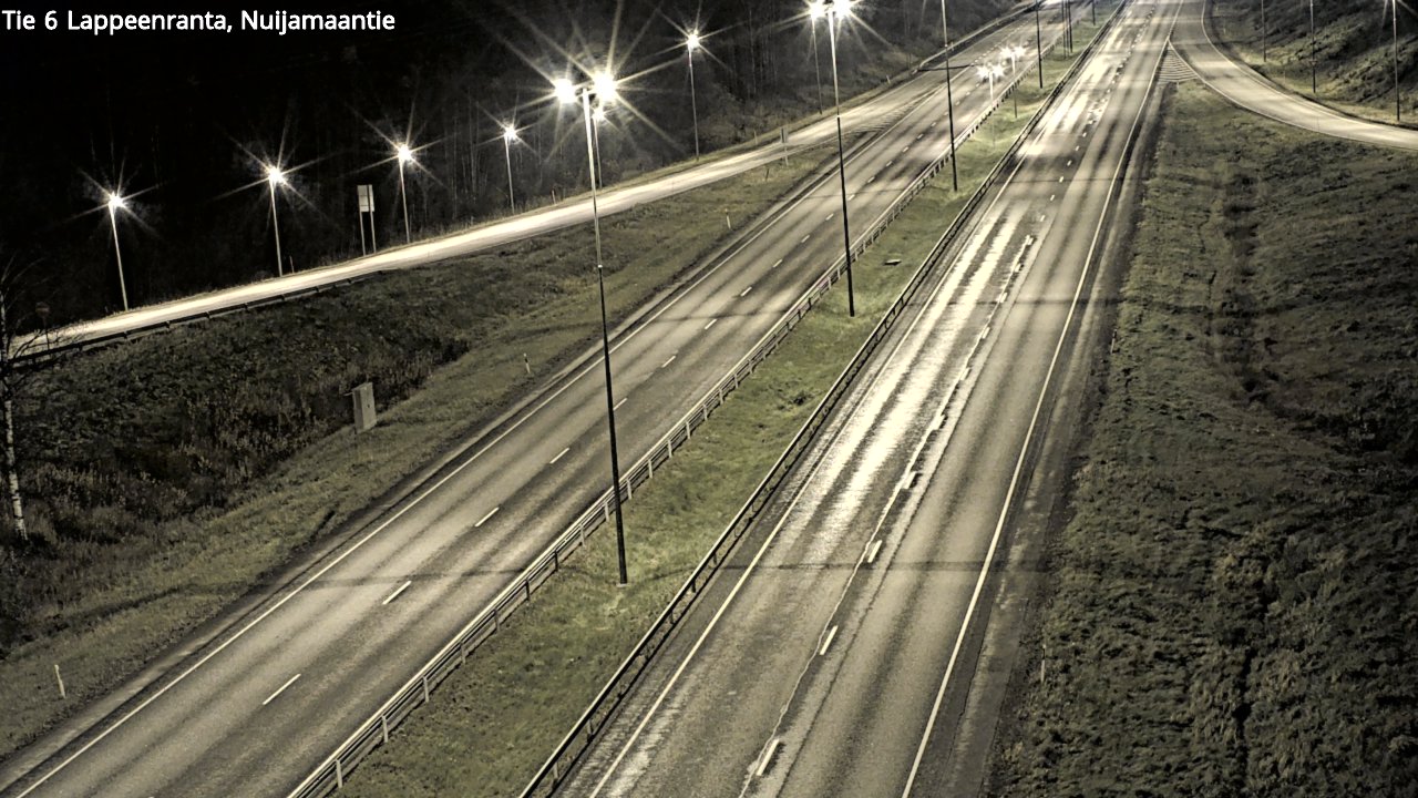 Weather Camera Image Väg 6 Villmanstrand, Nuijamaantie, Lappeenranta, Etelä-Karjala