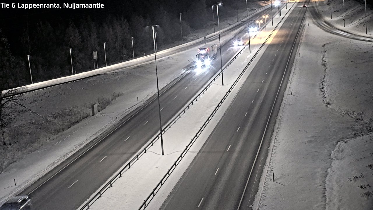 Weather Camera Image Väg 6 Villmanstrand, Nuijamaantie, Lappeenranta, Etelä-Karjala
