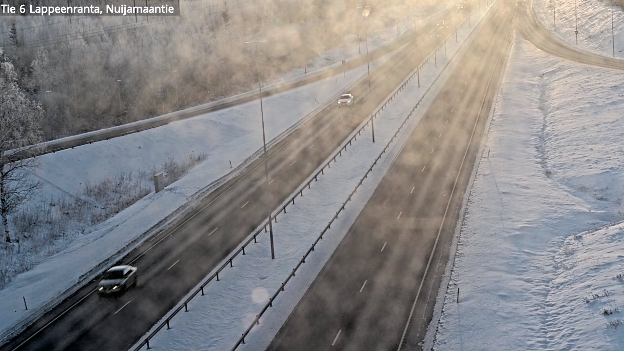 Weather Camera Image Väg 6 Villmanstrand, Nuijamaantie, Lappeenranta, Etelä-Karjala