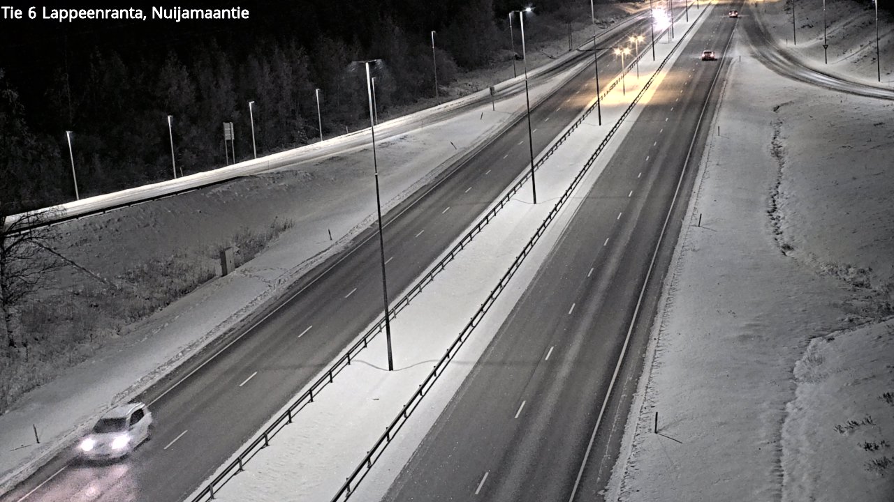 Weather Camera Image Väg 6 Villmanstrand, Nuijamaantie, Lappeenranta, Etelä-Karjala