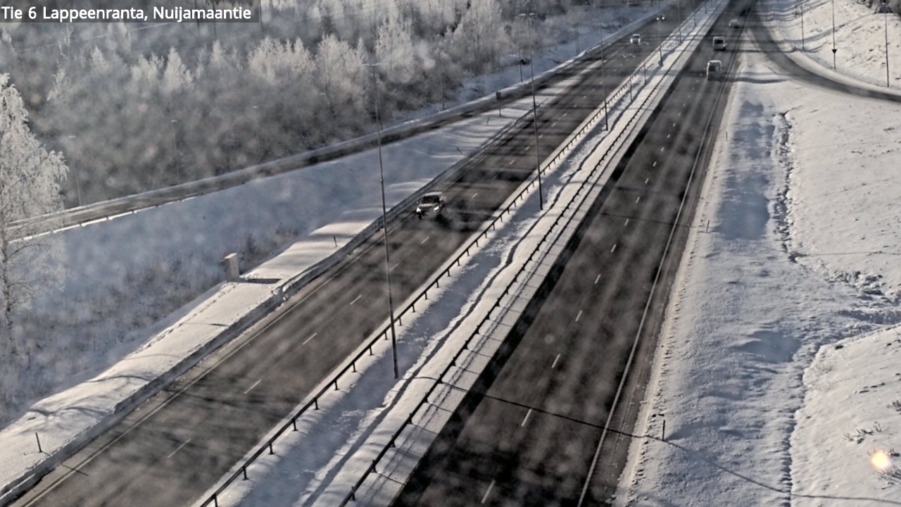 Weather Camera Image Road 6 Lappeenranta, Nuijamaantie, Lappeenranta, Etelä-Karjala