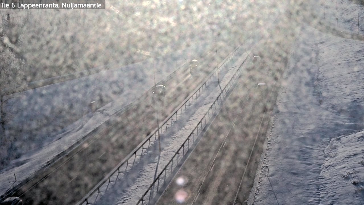 Weather Camera Image Väg 6 Villmanstrand, Nuijamaantie, Lappeenranta, Etelä-Karjala