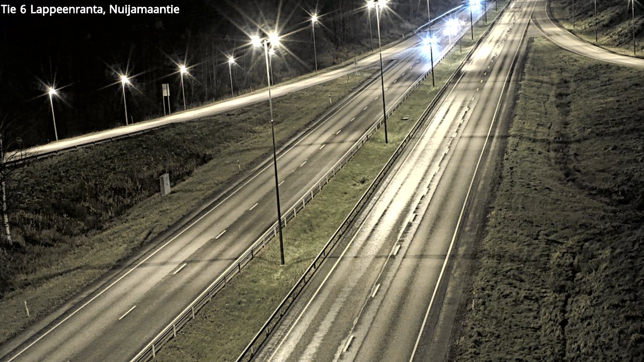 Weather Camera Image Väg 6 Villmanstrand, Nuijamaantie, Lappeenranta, Etelä-Karjala