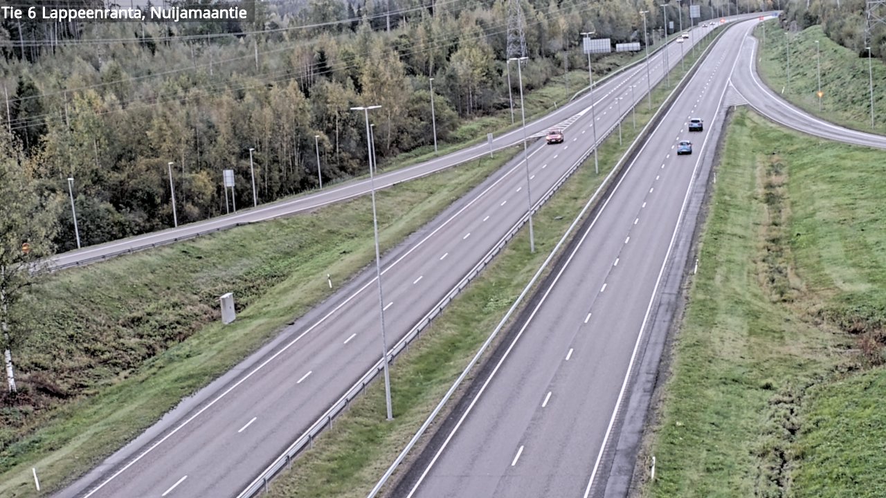 Weather Camera Image Road 6 Lappeenranta, Nuijamaantie, Lappeenranta, Etelä-Karjala