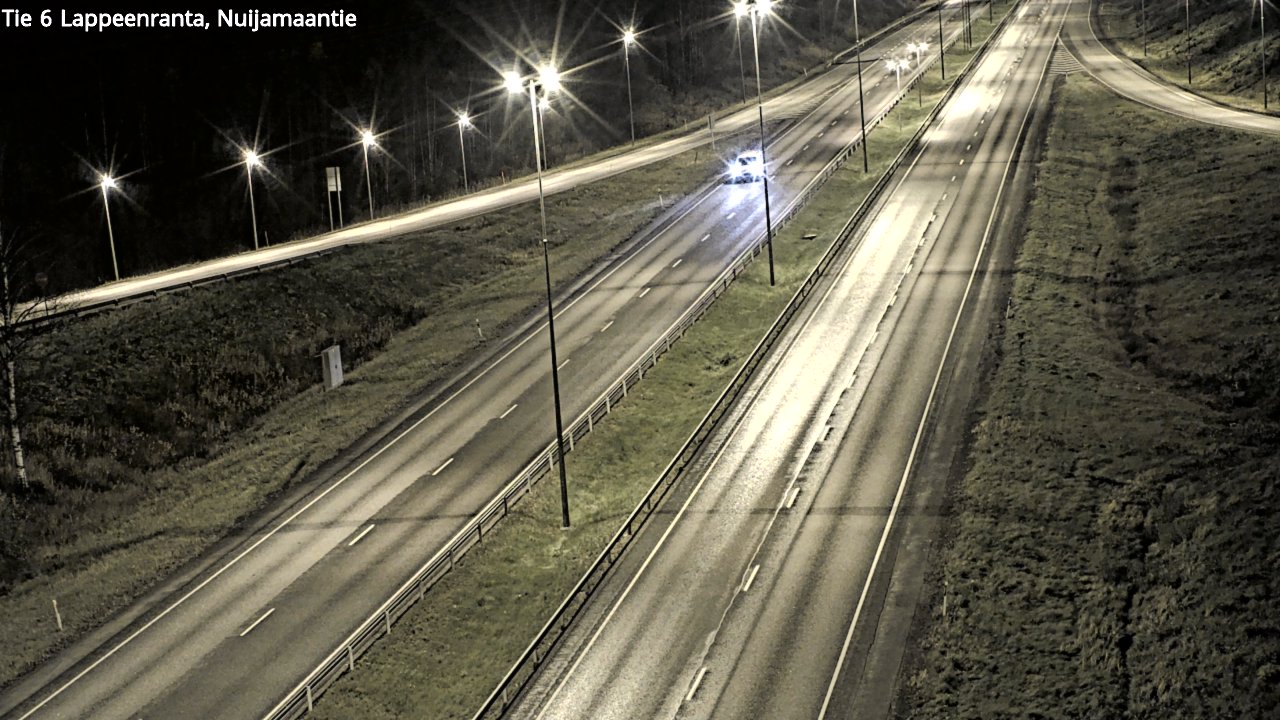 Weather Camera Image Väg 6 Villmanstrand, Nuijamaantie, Lappeenranta, Etelä-Karjala