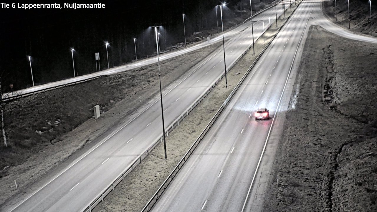 Weather Camera Image Road 6 Lappeenranta, Nuijamaantie, Lappeenranta, Etelä-Karjala