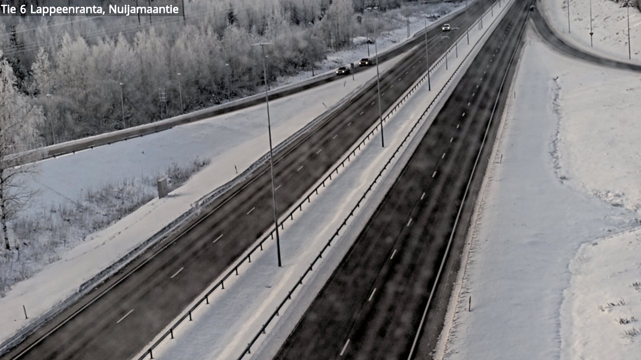 Weather Camera Image Road 6 Lappeenranta, Nuijamaantie, Lappeenranta, Etelä-Karjala