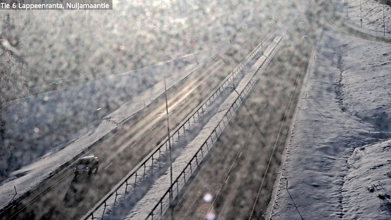 Weather Camera Image Road 6 Lappeenranta, Nuijamaantie, Lappeenranta, Etelä-Karjala
