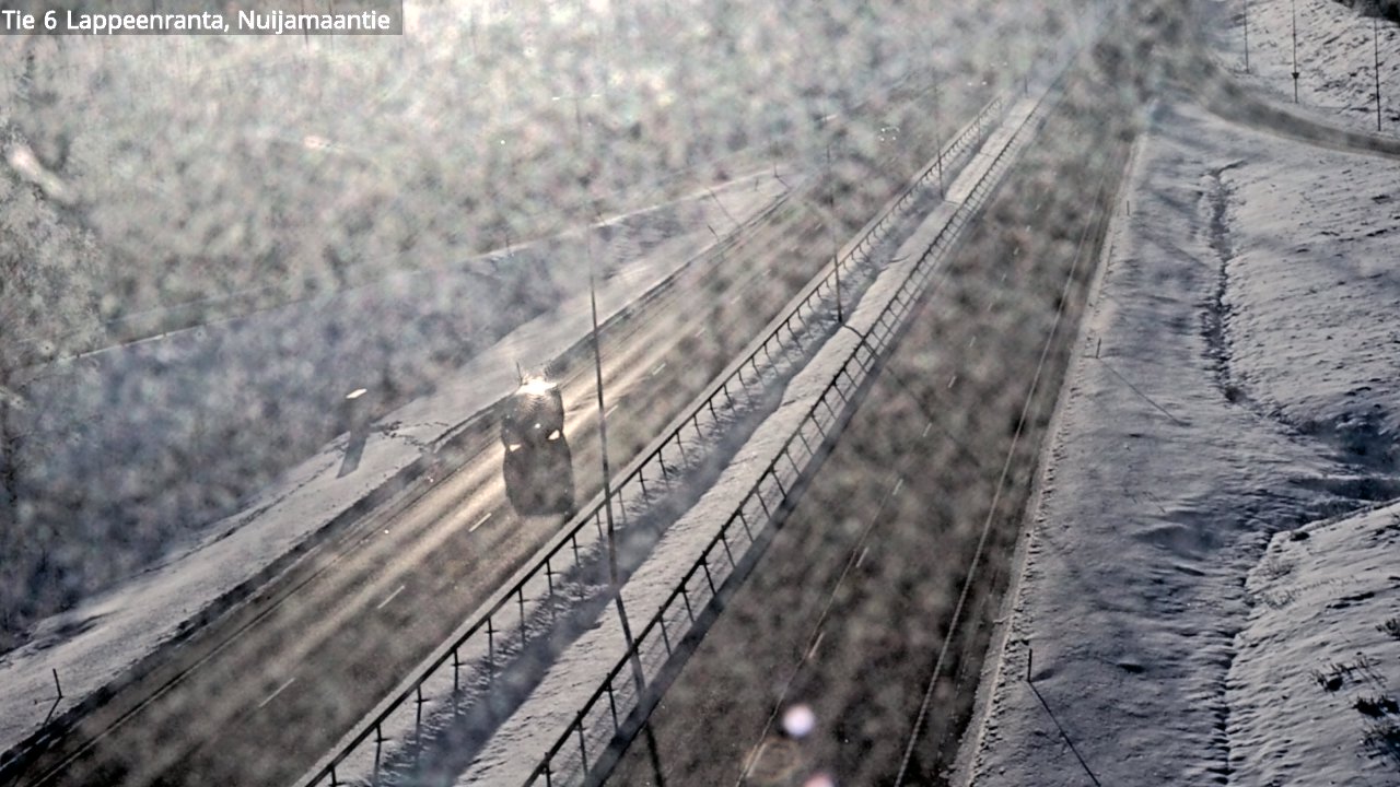 Weather Camera Image Road 6 Lappeenranta, Nuijamaantie, Lappeenranta, Etelä-Karjala